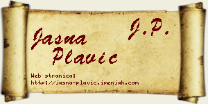 Jasna Plavić vizit kartica